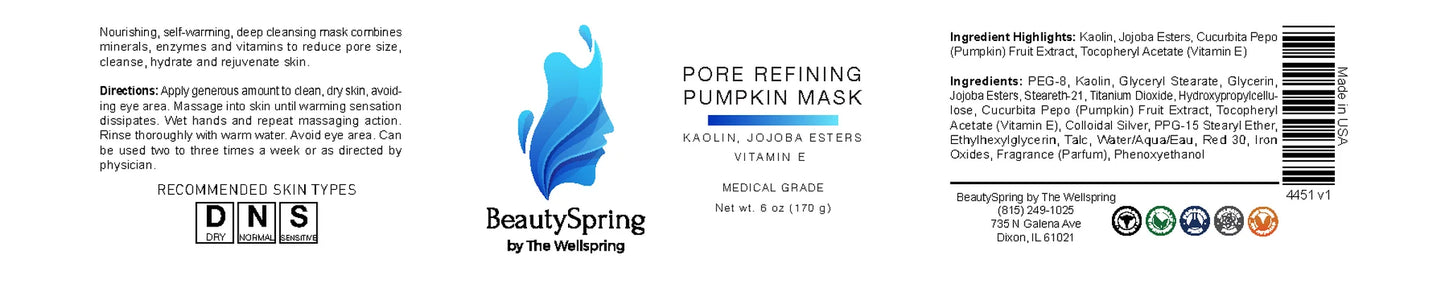 BeautySpring Pore Refining Pumpkin Mask